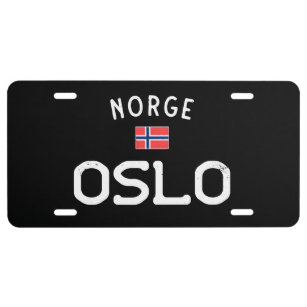 Distressed Oslo Norge (Norway) License Plate