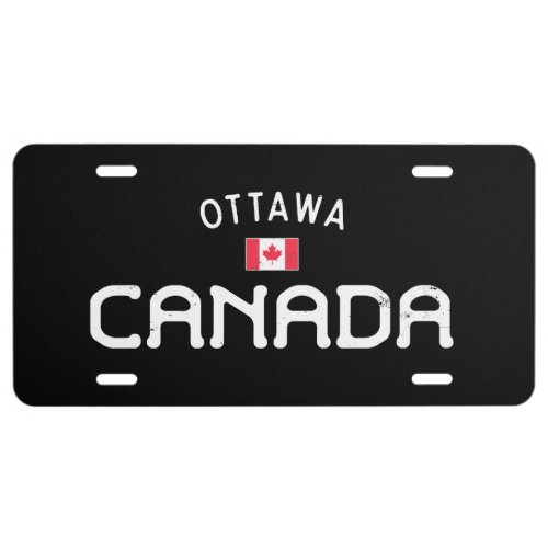 Distressed Ottawa Canada License Plate