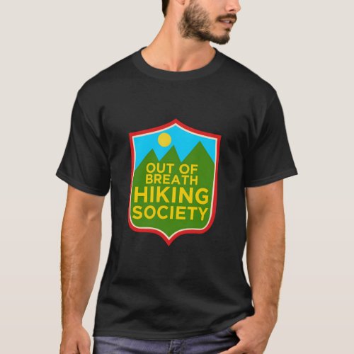 Distressed Out Of Breath Hiking Society  T_Shirt