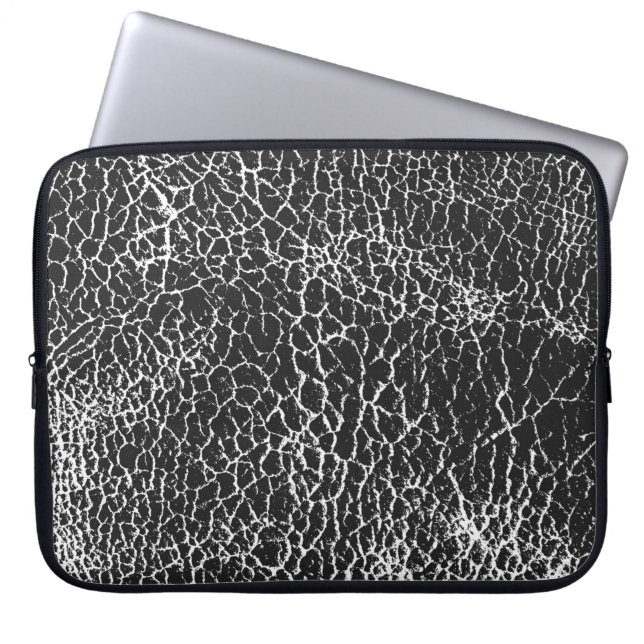 Distressed overlay texture of crocodile or snake s laptop sleeve (Front)