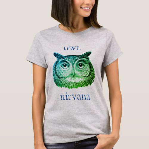 Distressed Owl Nirvana T_Shirt