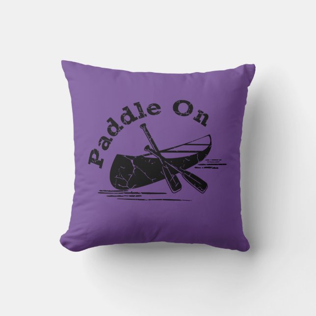 Distressed Paddle On Design - Throw Pillow 16" x 1 (Front)