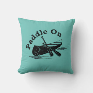 Distressed Paddle On Design - Throw Pillow 16" x 1