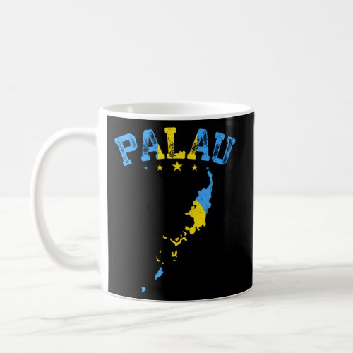 Distressed Palau Flag Patriotic Coffee Mug