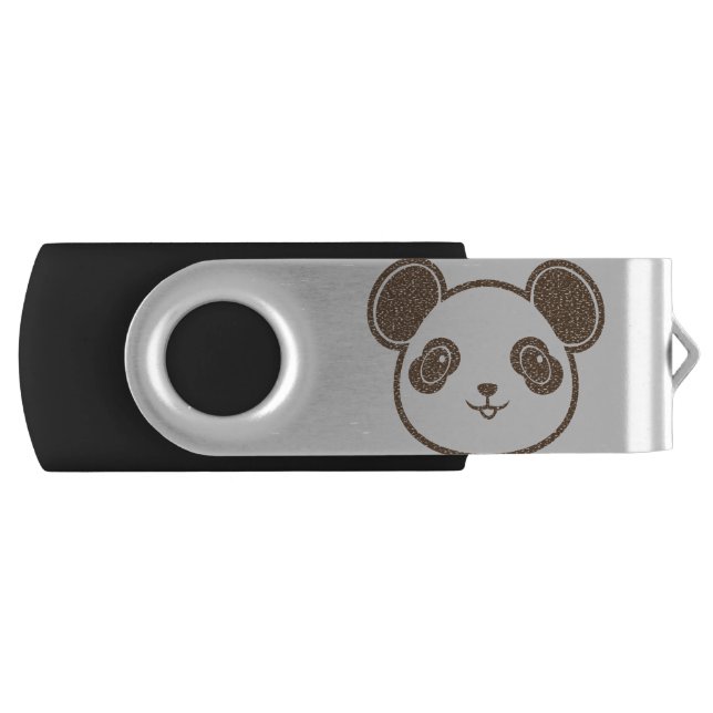 Distressed Panda Bear Flash Drive (Front)