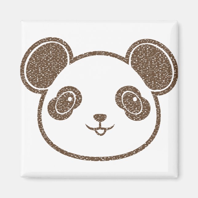 Distressed Panda Bear Magnet (Front)