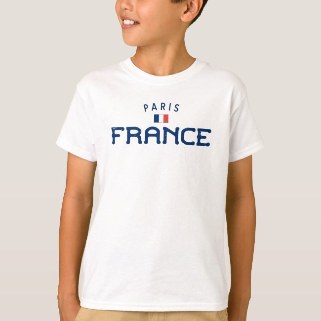 Distressed Paris France Boys' T-Shirt