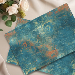 Distressed Patina Copper Vintage Ephemera  Tissue Paper