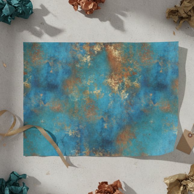 Distressed Patina Copper Vintage  Tissue Paper (Creator Uploaded)