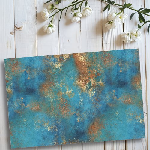 Distressed Patina Copper Vintage  Tissue Paper