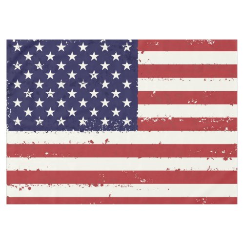 Distressed Patriotic American Flag Tablecloth