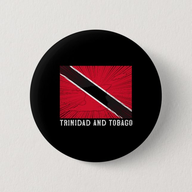 Distressed Patriotic Trinidad And Tobygo Flag Trin Button (Front)
