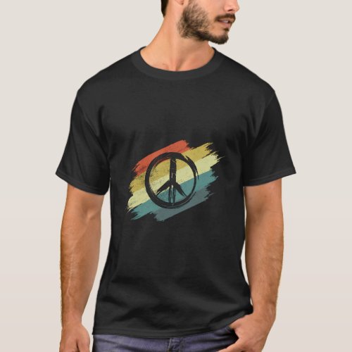 Distressed Peace Sign T_Shirt