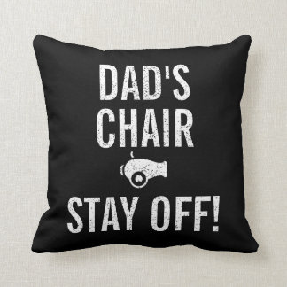 Distressed Personalized Black Stay Off Cannon Throw Pillow