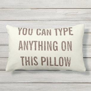 Distressed Personalized Cream Lumbar Pillow