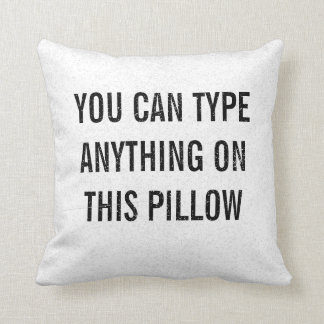Distressed Personalized White Throw Pillow