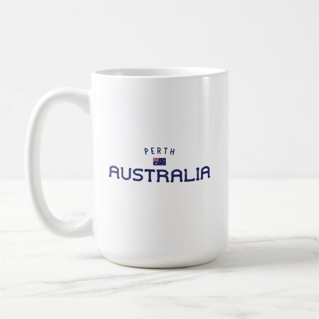 Distressed Perth Australia Coffee Mug (Left)