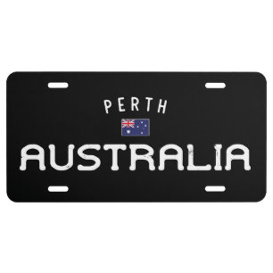 Distressed Perth Australia License Plate