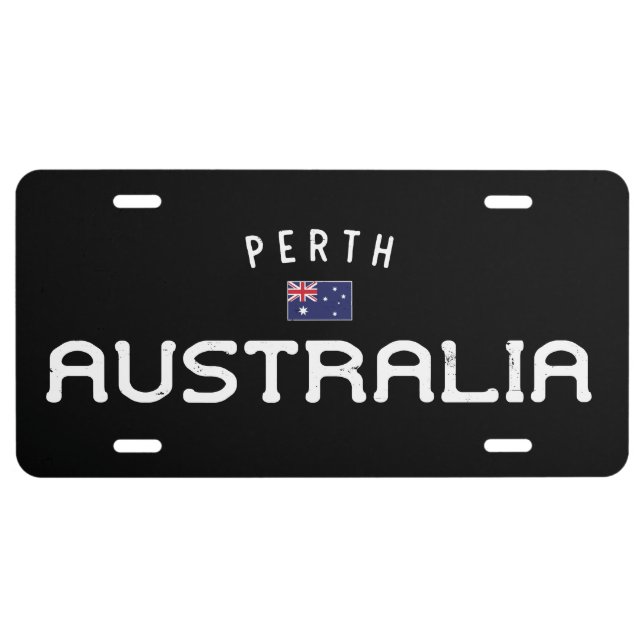 Distressed Perth Australia License Plate (Front)