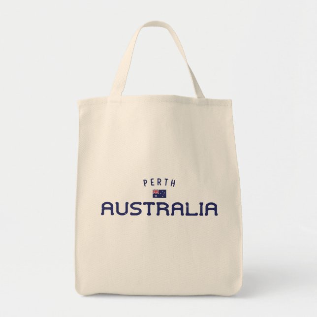Distressed Perth Australia Tote Bag (Front)