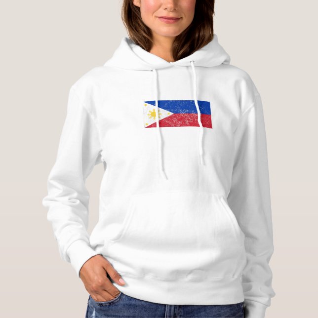 Distressed Philippines Flag Hoodie (Front)