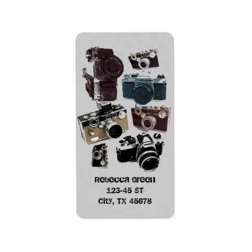 distressed photographer photography retro Camera Label