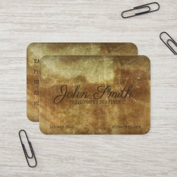 Distressed Photography Stained Ancient Background Business Card by camcguire at Zazzle