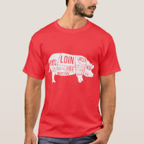 Distressed Pig Parts and Cuts T-Shirt
