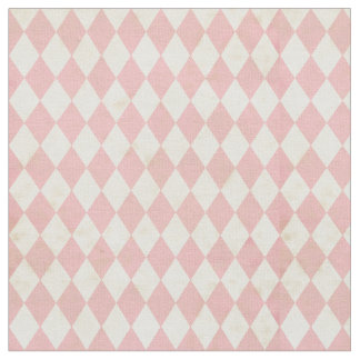 Distressed Pink Argyle Print Fabric