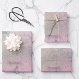 Distressed Pink Marble Wrapping Paper Sheets