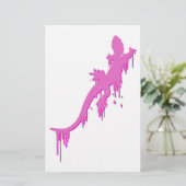 Distressed Pink Salamander With Paint Drip (Standing Front)