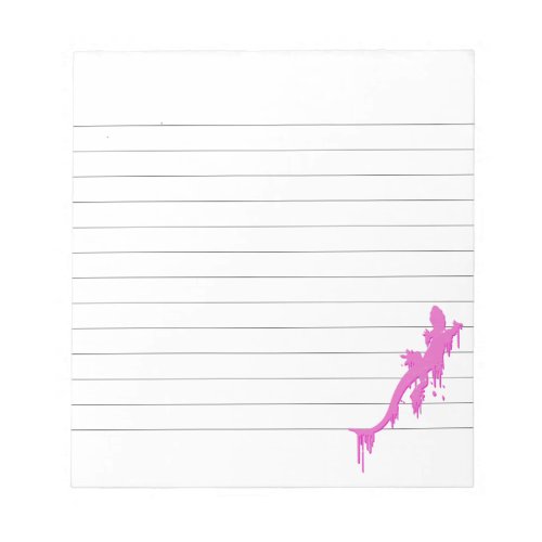 Distressed Pink Salamander With Paint Drip Lined Notepad