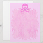 Distressed Pink Skull Flame Letterhead (Front/Back)