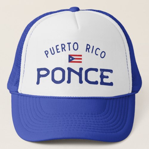 Distressed Ponce Puerto Rico Trucker Hat