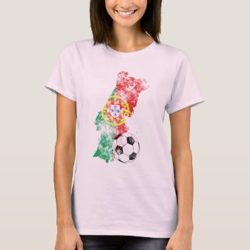 Distressed Portugal Soccer T-shirt by LifeEmbellished at Zazzle