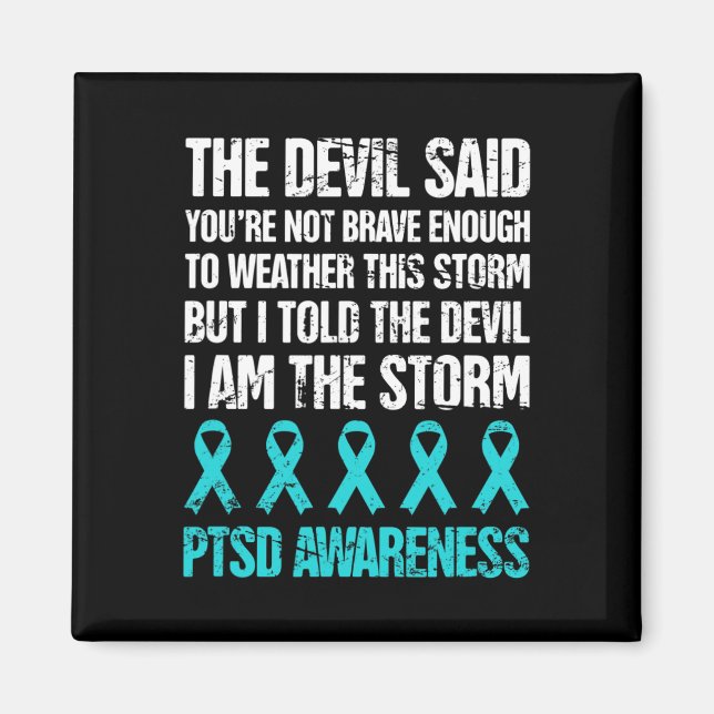 Distressed Post Traumatic Stress Ptsd Awareness  Magnet (Front)