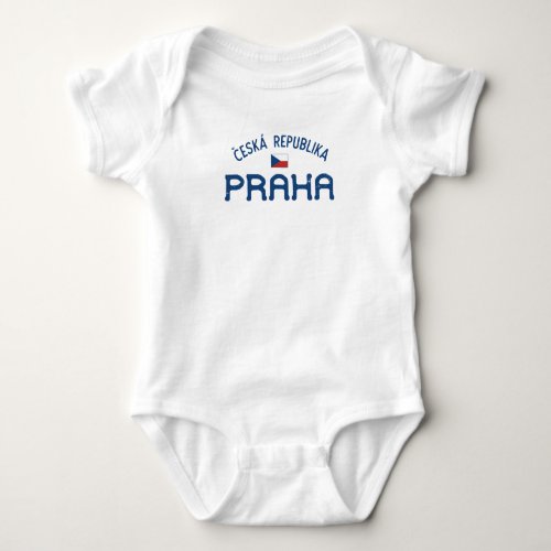 Distressed Prague Czech Republic Praha Baby Bodysuit