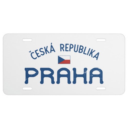 Distressed Prague Czech Republic Praha License Plate