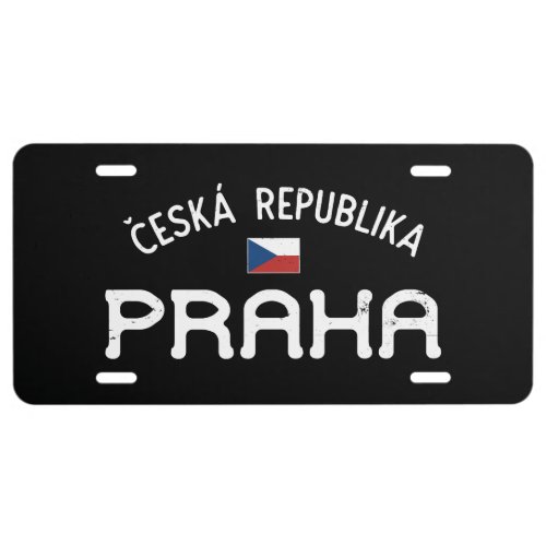 Distressed Prague Czech Republic Praha License Plate