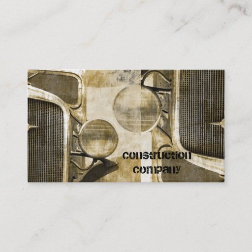 Customizable abstract grunge retro vintage rustic old truck business cards