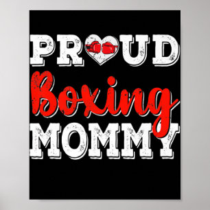Distressed Proud Boxing Mommy Happy Mother's Day Poster