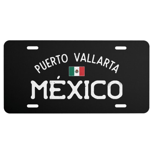 Distressed Puerto Vallarta México (Mexico) License Plate (Front)