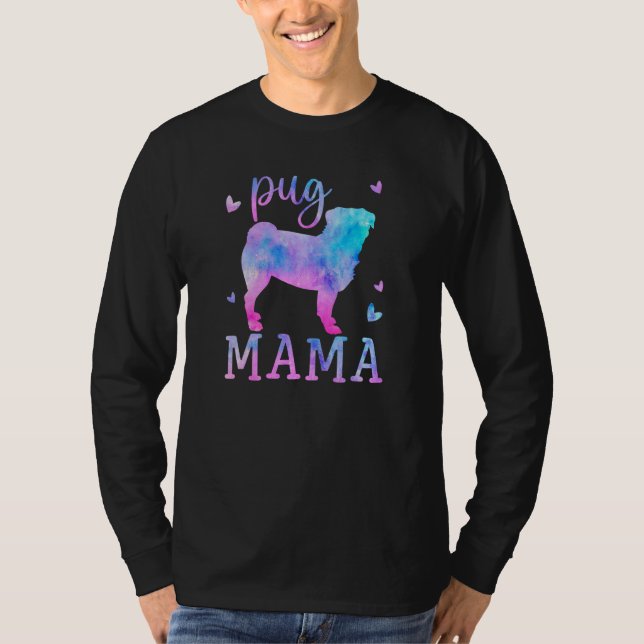 Distressed Pug  Mom Mother s Day T-Shirt (Front)