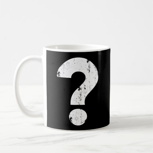 Distressed Question Mark Coffee Mug (Left)