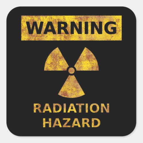 Distressed Radiation Hazard Sticker