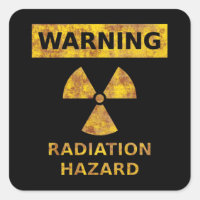 Distressed Radiation Hazard Sticker
