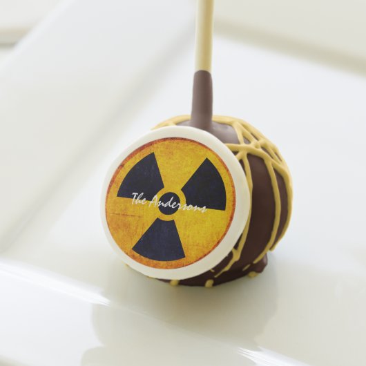 Distressed Radiation Symbol   Cake Pops (Front Insitu)