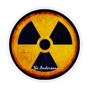 Distressed Radiation Symbol Edible Frosting Rounds