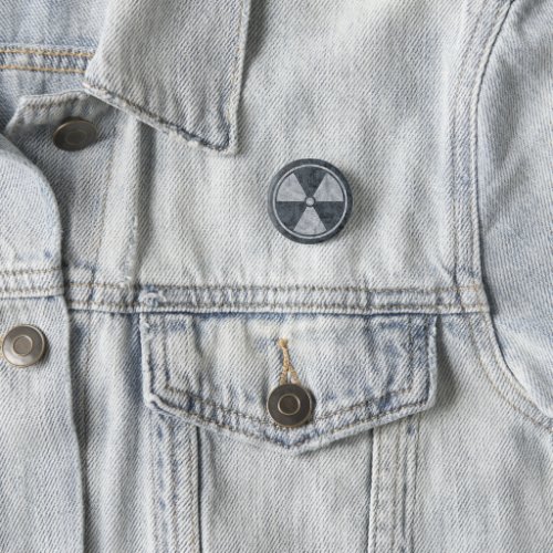 Distressed Radiation Symbol Pinback Button