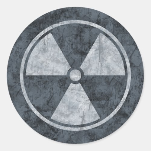 Distressed Radiation Symbol Sticker